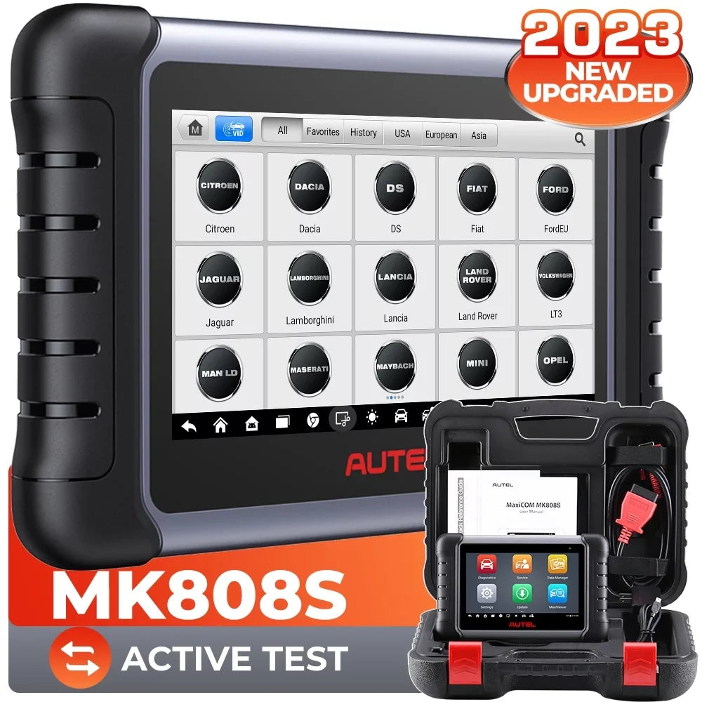 Autel MaxiCOM MK808S OBD2 Scanner Car Diagnostic Code Reader 28+ Service, Active Test, All System Diagnosis,  Autoauth Updated of MaxiCheck MX808 MK808