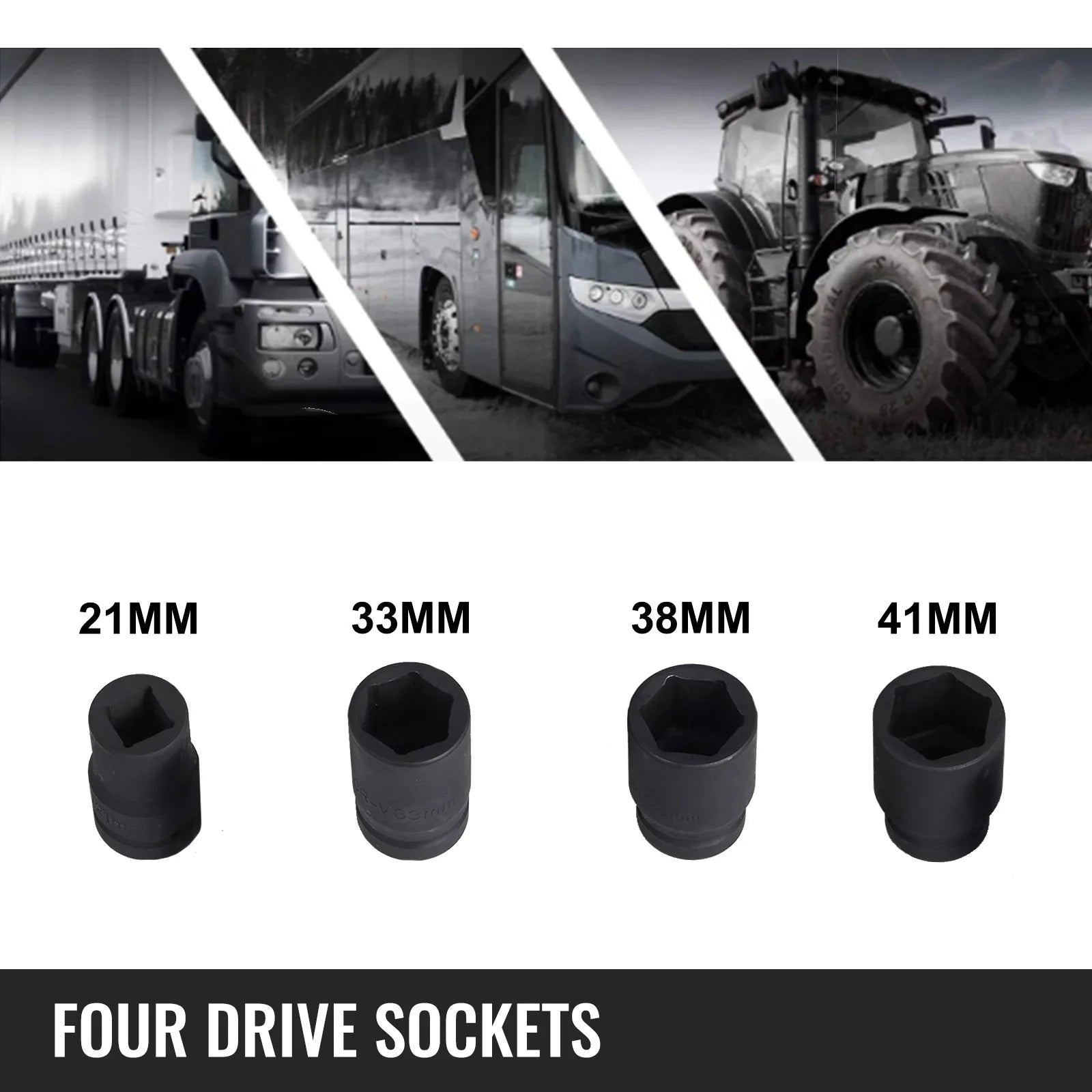 Torque Multiplier Set Wrench Lug Nut Labor Saving Lugnuts Remover 4pcs Socket