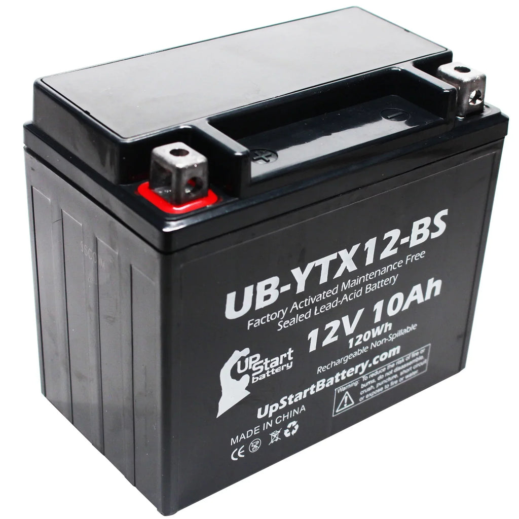 UpStart Battery Replacement 2003 Suzuki -R1000 1000  Factory Activated, Maintenance Free, Motorcycle Battery - 12V, 10Ah, -YTX12-