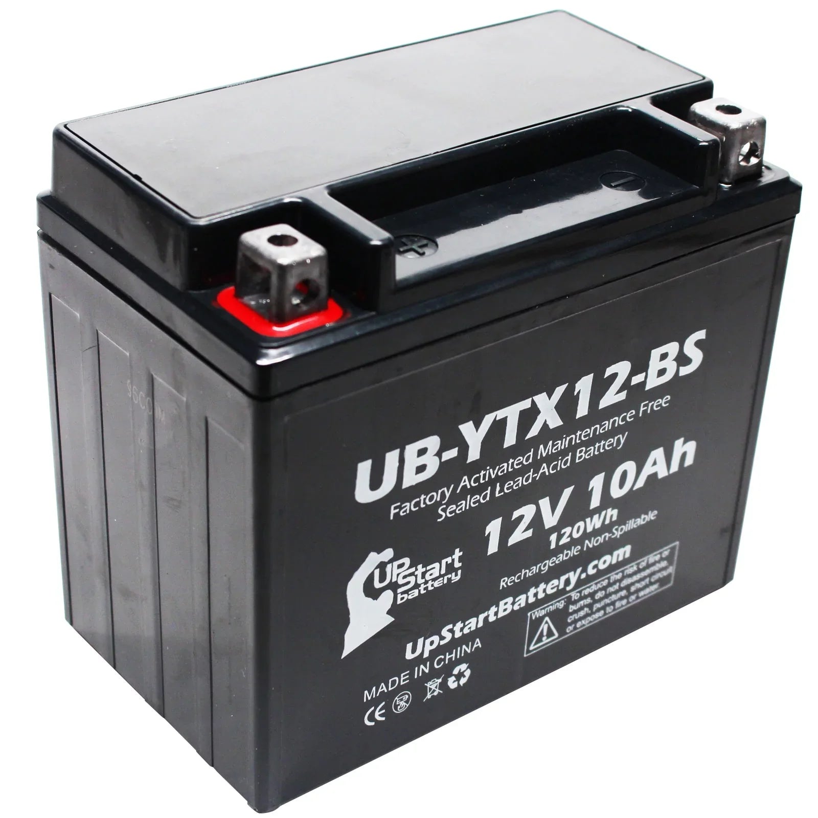 UpStart Battery Replacement 2003 Suzuki -R1000 1000  Factory Activated, Maintenance Free, Motorcycle Battery - 12V, 10Ah, -YTX12-