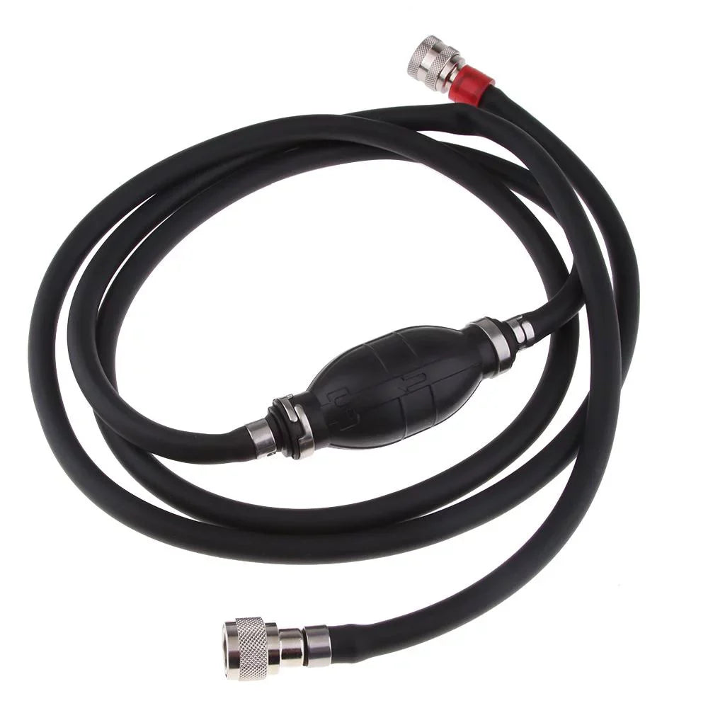 Fuel Line Assembly Hose Line Marine Outboard Boat Motor Fuel Assembly 8FT Black - Suitable for Boats, RVs, Tractors, and Caravans
