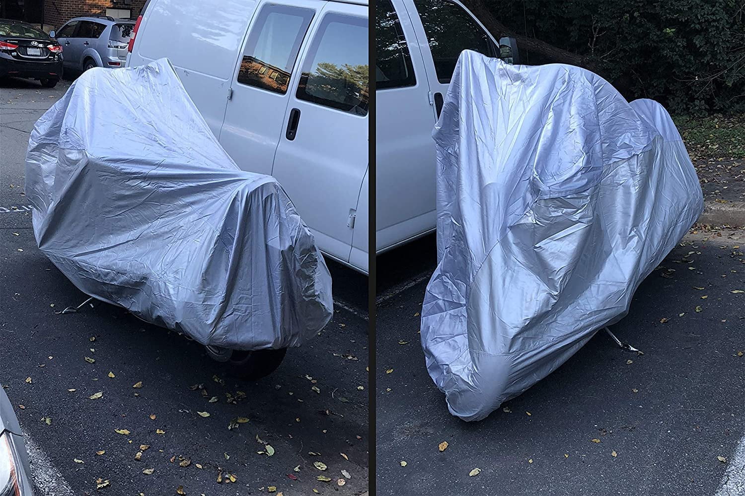 Weatherproof Motorcycle Cover Compatible With 2017 Moto Guzzi V7 Ii Stone Abs Grigio Intenso - Outdoor & Indoor - Protect From Rain Water, Snow, Sun - Securing Straps - Durable Material - Storage Bag