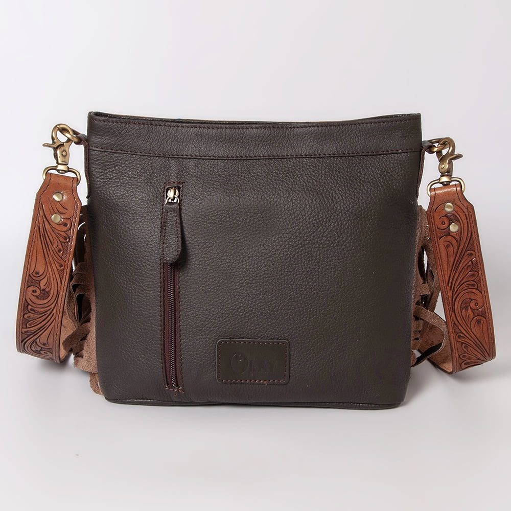 KBK105  Hand Tooled Hair-on Genuine Leather women bag western handbag purse