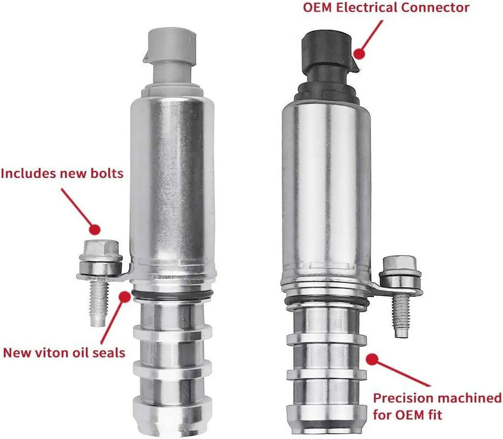 [2 Pcs] Intake + Exhaust Camshaft Position Actuator Solenoids For  Chevy Malibu  Buick Pontiac 2.0L 2.2L 2.4L 12655420 12655421
