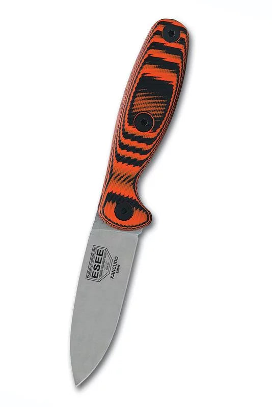 XAN2-006 Xancudo Fixed Blade Knife S35VN Stainless Steel & Orange/Black G10 Knives