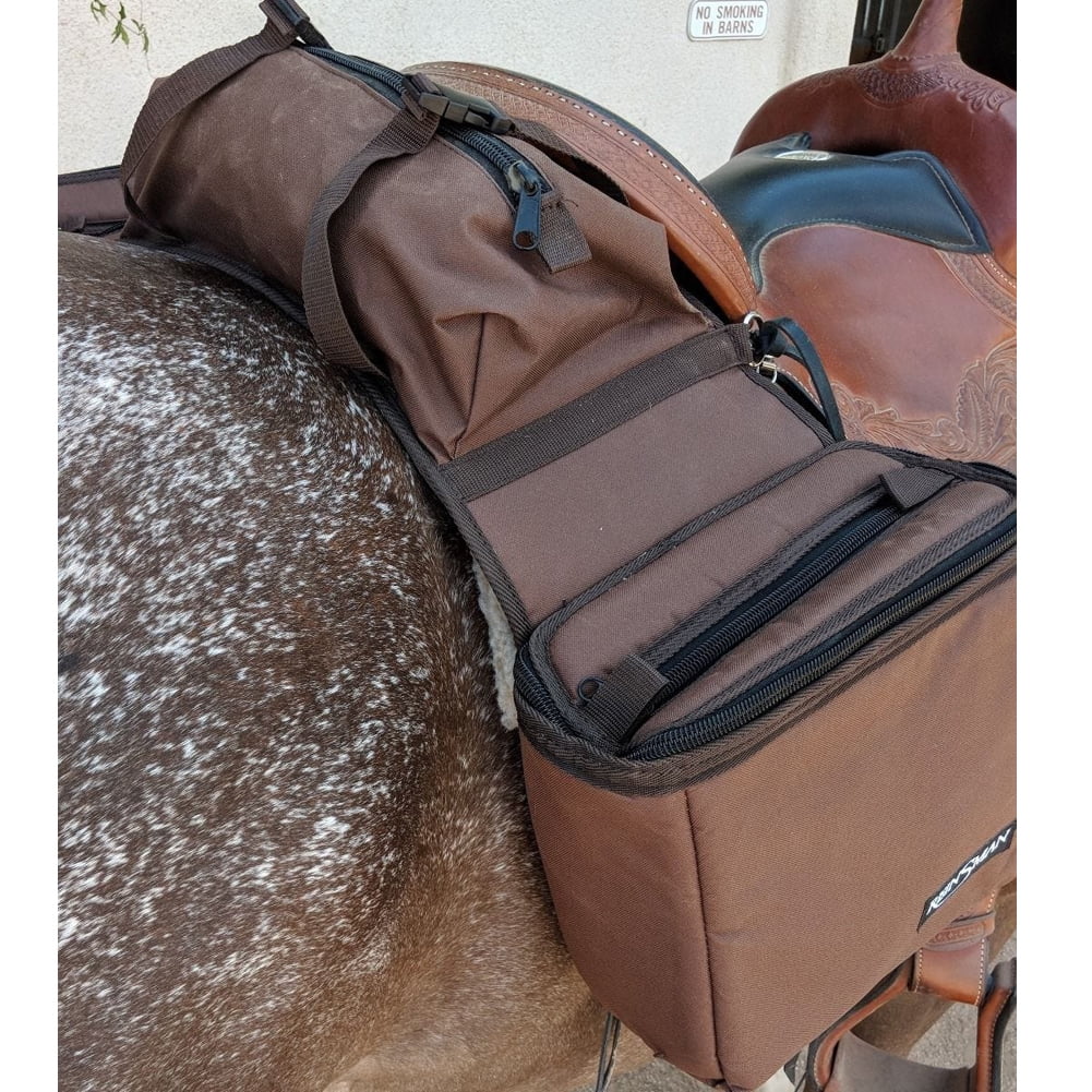 35CY Reinsman Insulated Cooler Trail Horse Saddle Bags Brown