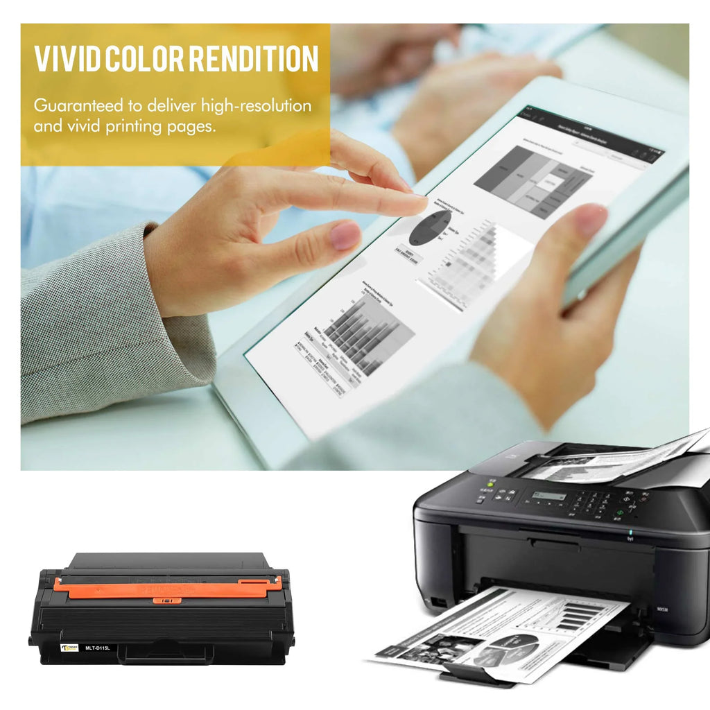 Toner Bank 6-Pack Compatible Toner for Samsung -D115L 115L use with Xpress -M2620 -M2670 -M2830DW -M2880FW -M2820DW -M2870FW Printer 6 * Black