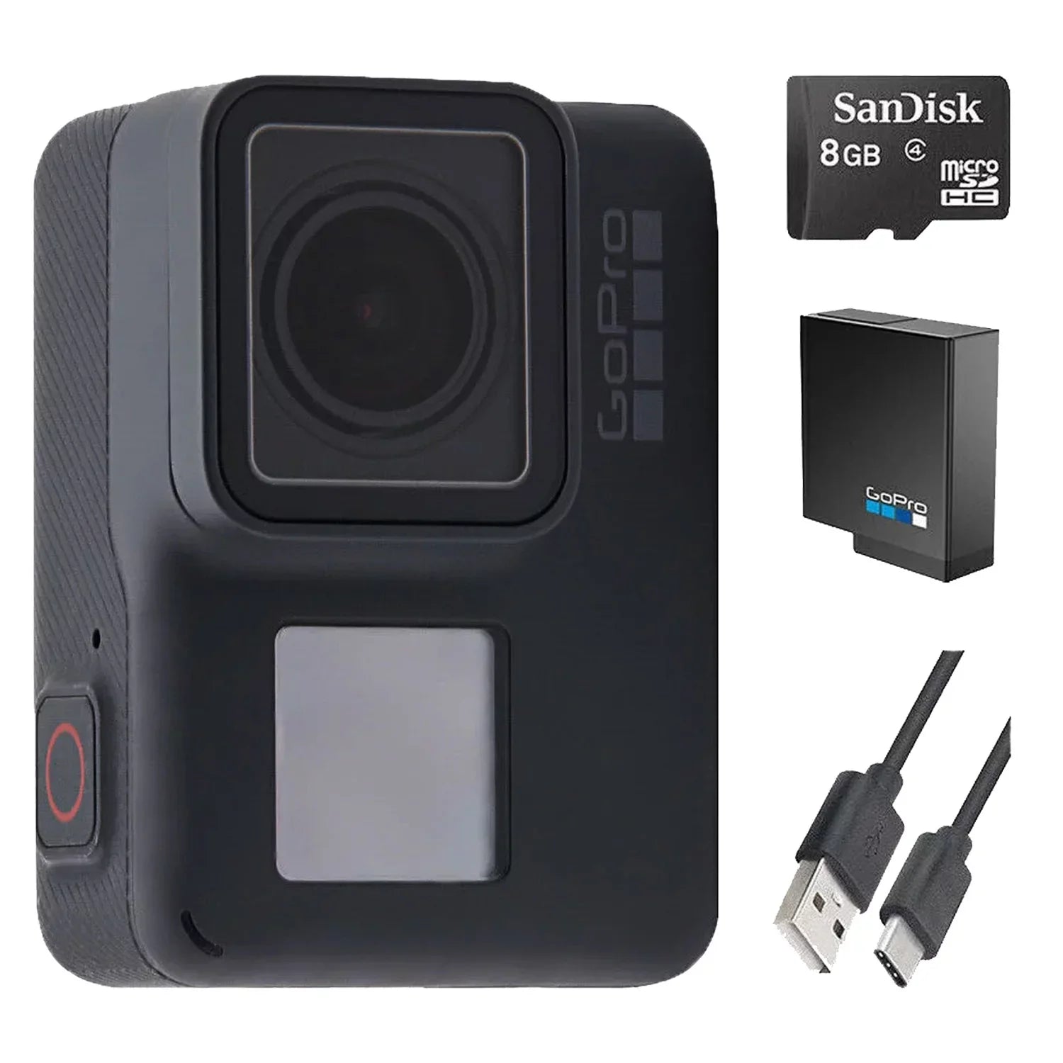 Restored GoPro  (2018) - E-commerce Package - Waterproof Action Sport Camera Camcorder Motorcycle Camera -501 Bundle 8GB Memory Card - Refurbished