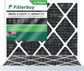 Filterbuy 14x20x1  8 Odor Eliminator Pleated   Furnace Air Filters with Activated Carbon (3-Pack)