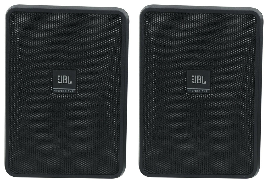 (6)  Control 23-1 Black 3" Indoor/Outdoor 70v Commercial Wall Speakers + Amp
