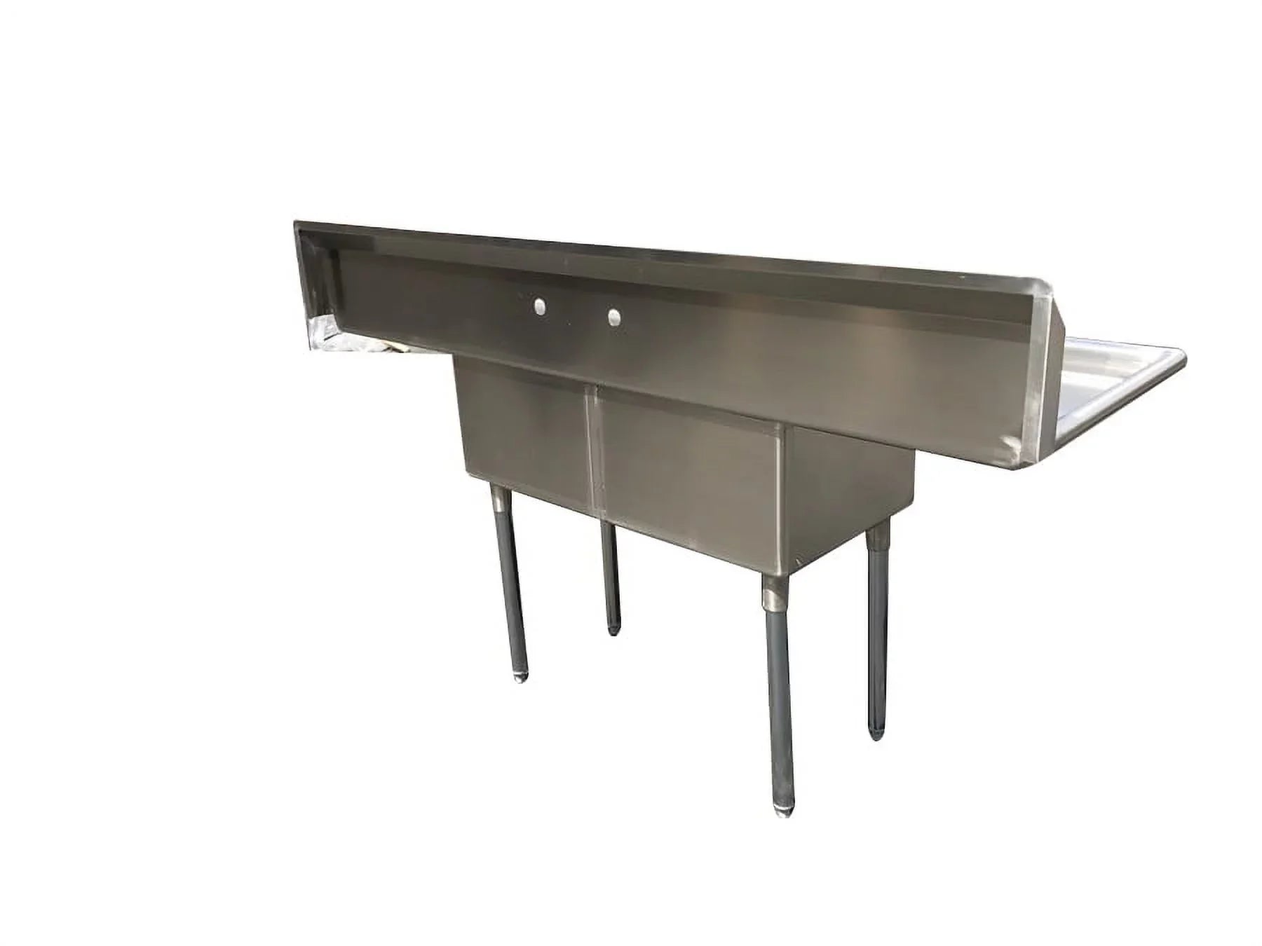 72" Stainless Steel Sink Two Compartment Commercial Kitchen Restaurant