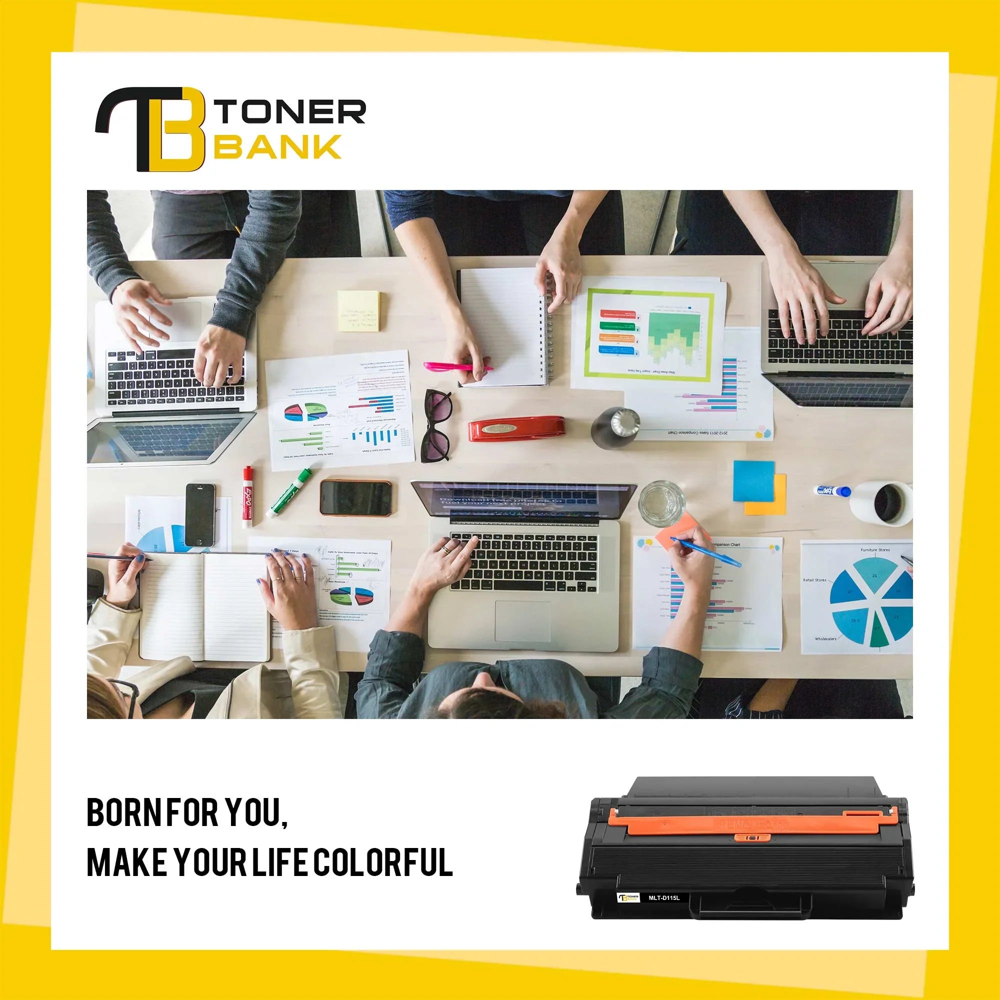 Toner Bank 6-Pack Compatible Toner for Samsung -D115L 115L use with Xpress -M2620 -M2670 -M2830DW -M2880FW -M2820DW -M2870FW Printer 6 * Black