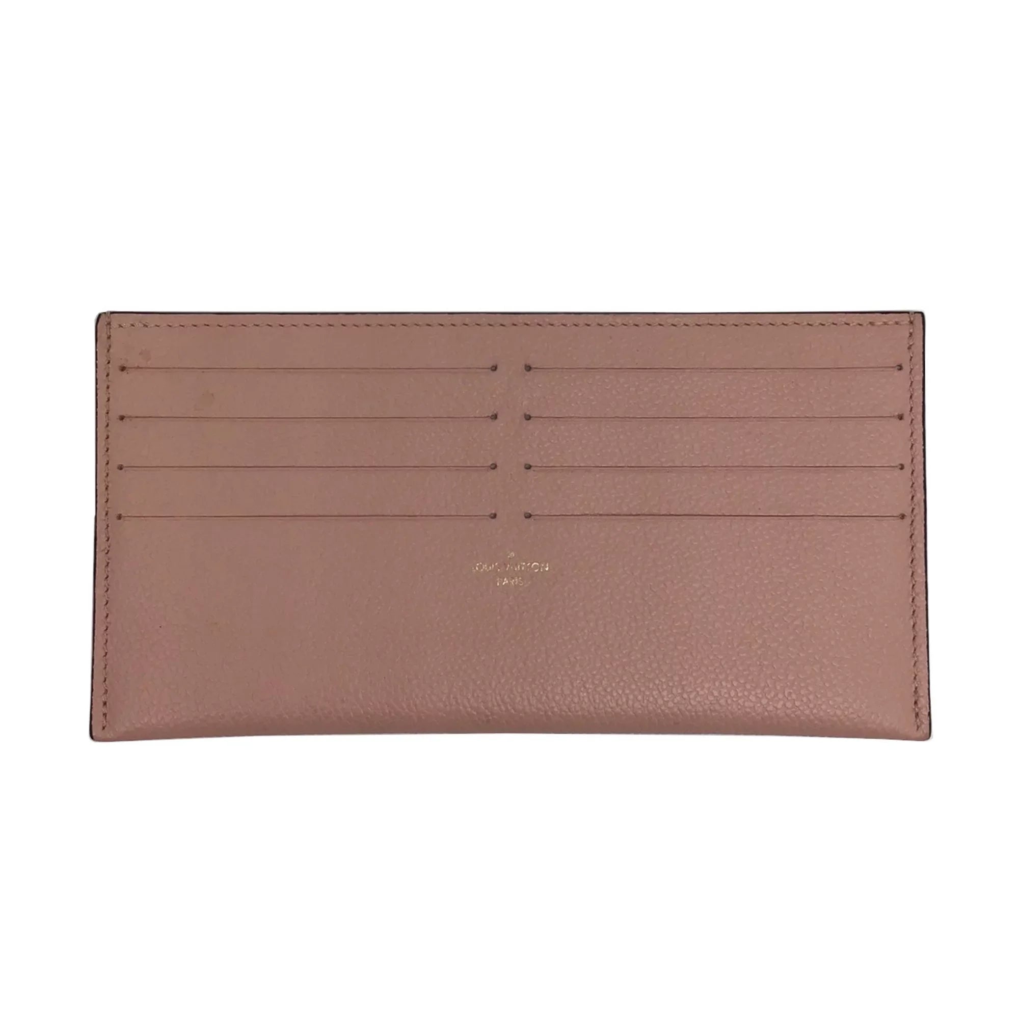 Pre-Owned   Louis Vuitton Monogram Implant Pochette Felicie M67856 Chain Wallet Bag Pink G Hardware Gold Rose Ballerine Women's (Fair)