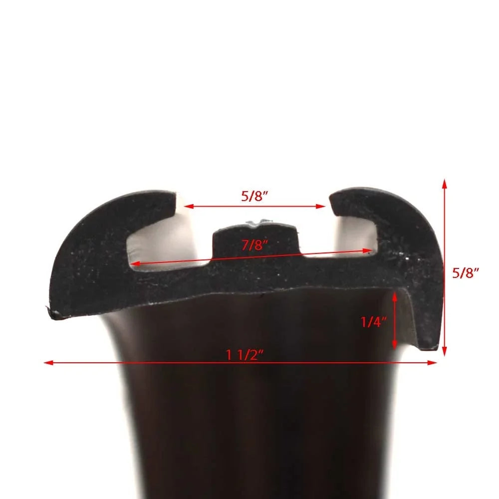 Barbour Boat Semi-Rigid Rub Rail 2078 | Ranger Black 1 1/2 Inch (55FT)