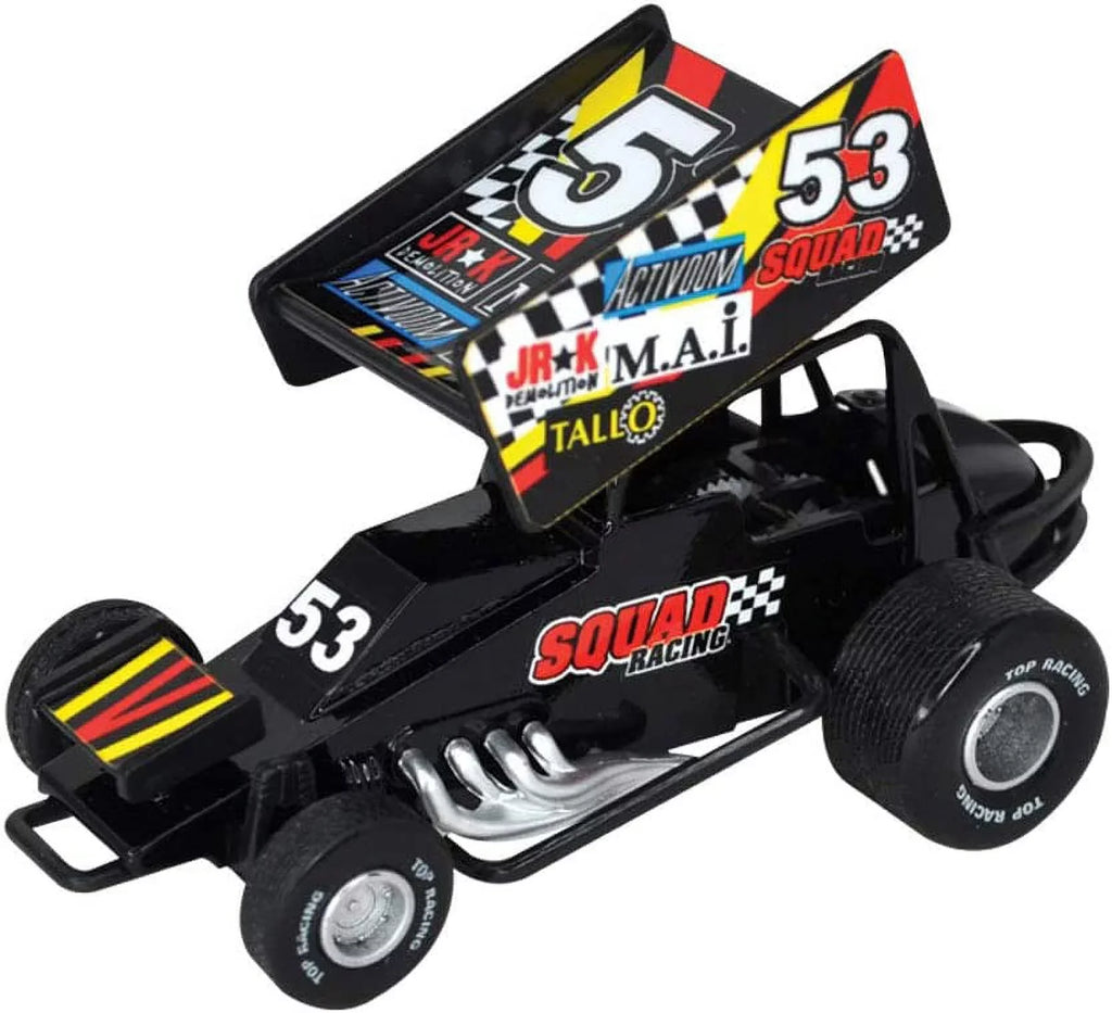 Sprint Car Pull Back Racing Toy Cars with Decals - Pack of 8