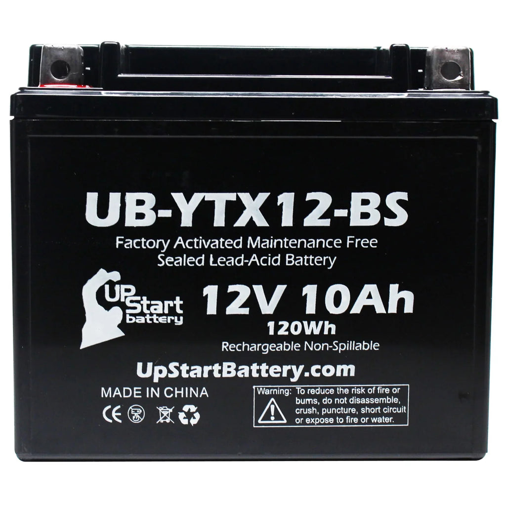 UpStart Battery Replacement 2003 Suzuki -R1000 1000  Factory Activated, Maintenance Free, Motorcycle Battery - 12V, 10Ah, -YTX12-