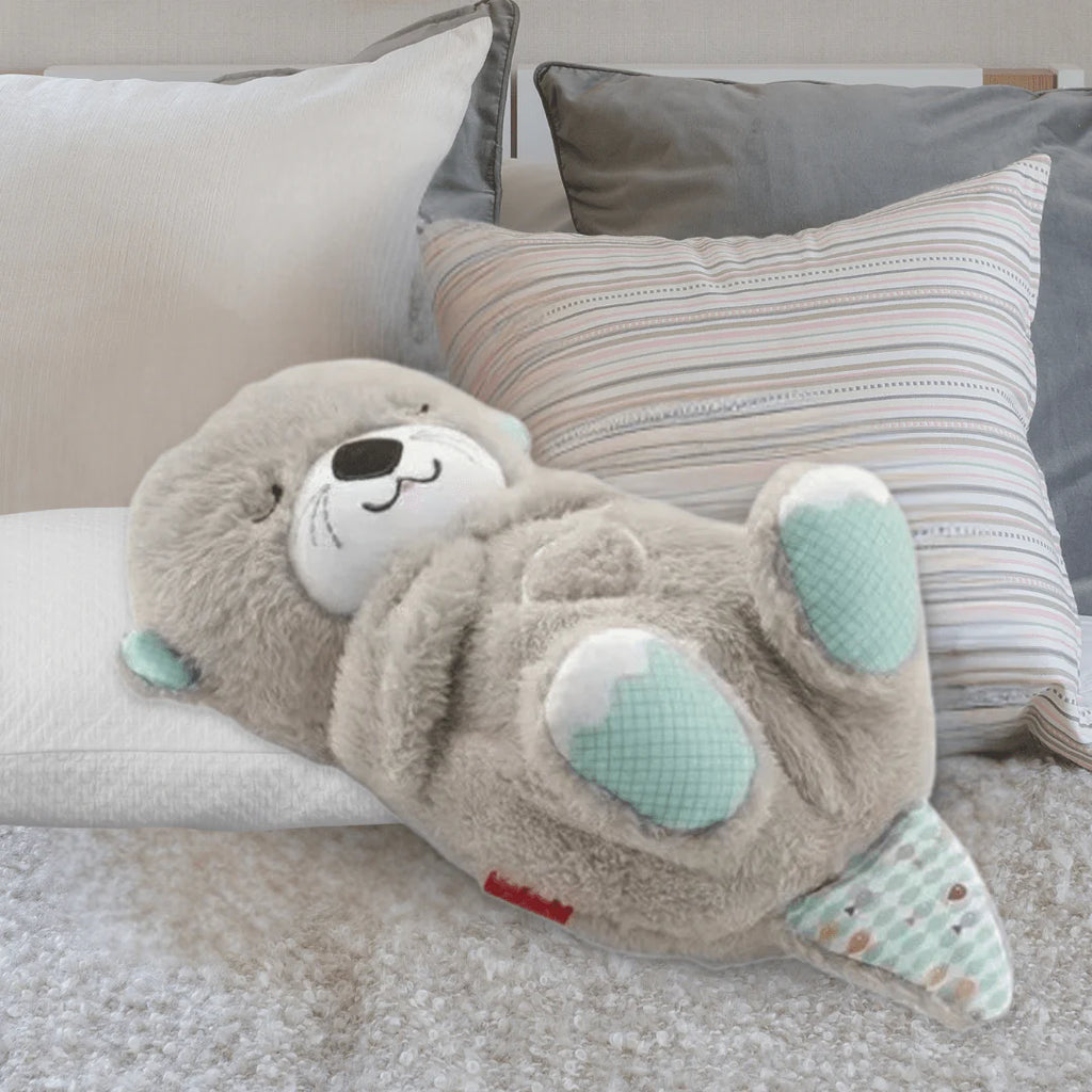 Breathing Otter Plush with Nightlight and Sounds – Baby Sleep Aid Toy