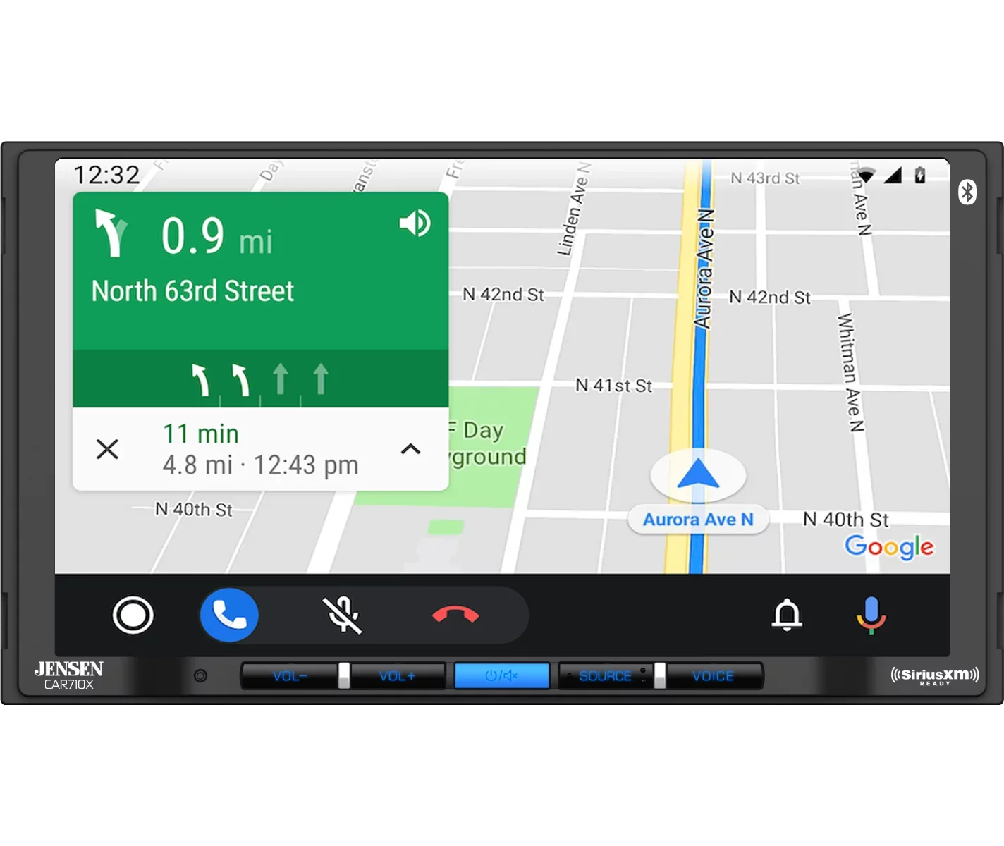 Jensen CAR710X 7” Mechless Multimedia Receiver with Apple CarPlay l Android Auto l SiriusXM-Ready l Built-in Bluetooth l 240 Watts  Power (60W x 4)