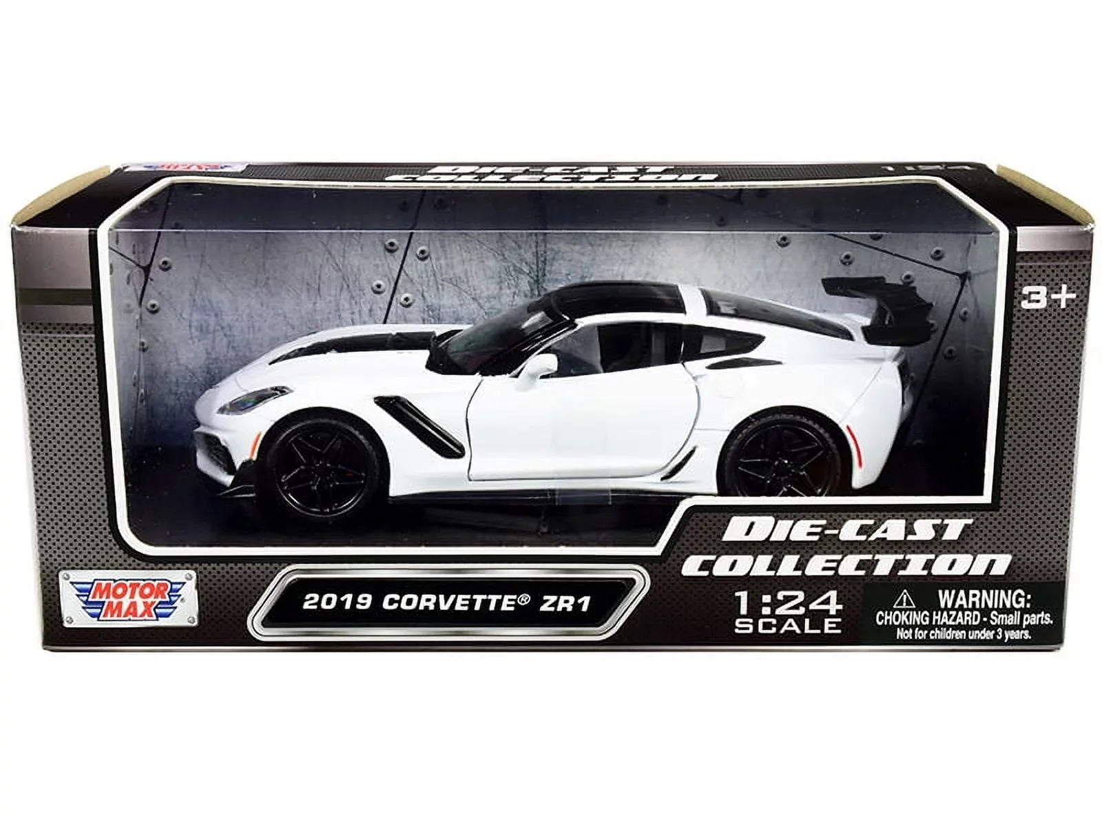 2019 Chevy Corvette ZR1, White - Motor Max 79356WH - 1/24 scale Diecast Model Toy Car