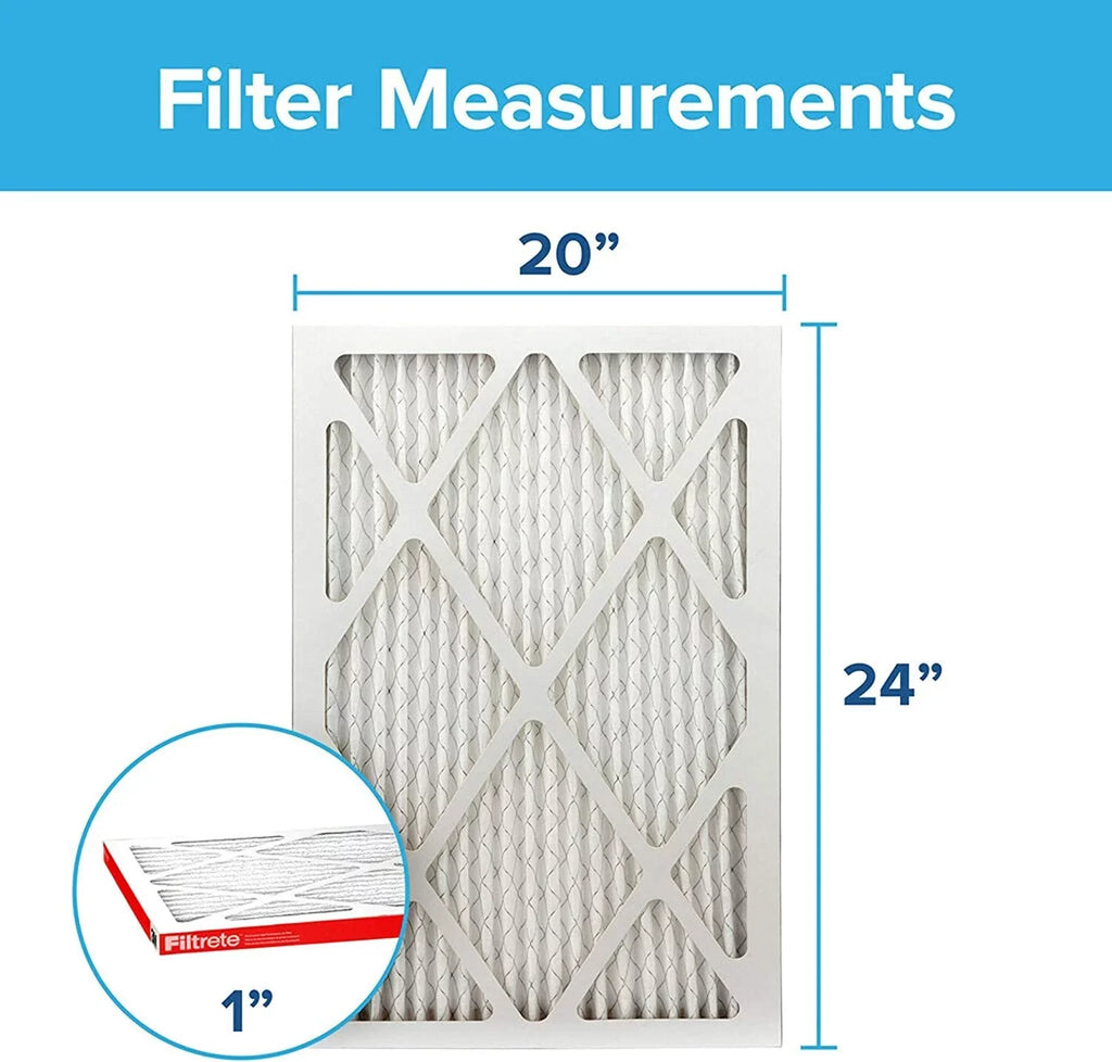 Filtrete 20x24x1 Air Filter  1000  11, Allergen Defense, 6-Pack exact dimensions 19.81 x 23.81 x 0.81