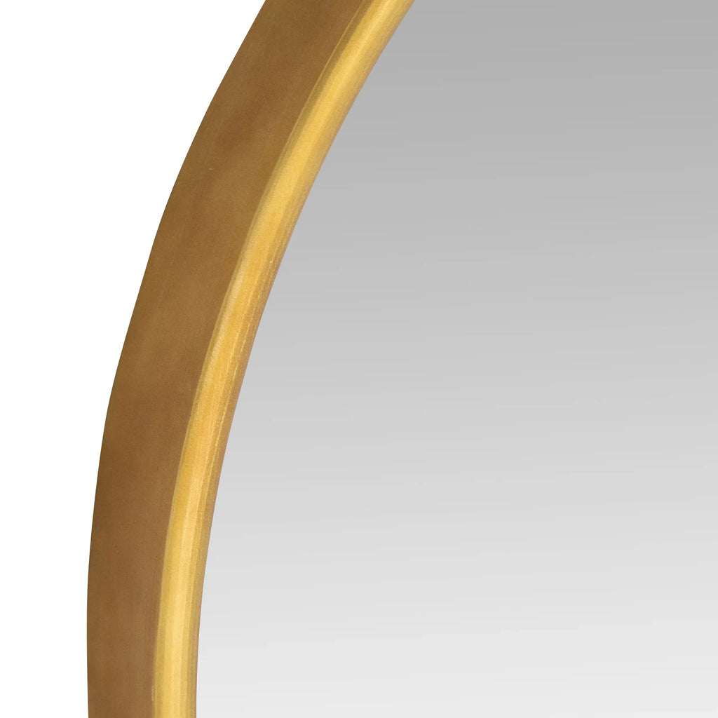 Nadia Arch Gold Metal 70"x28" Modern Glam Floor Mirror