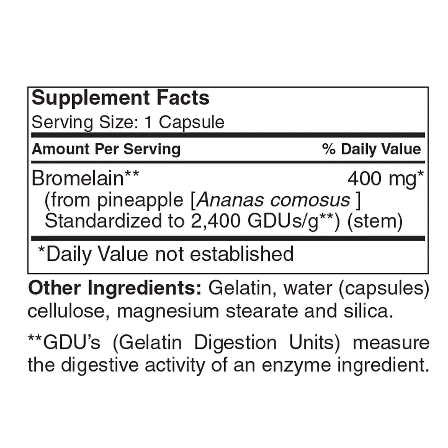 Holly Hill Health Foods, Bromelain 400 mg, Anti-inflammatory and Digestive Enzyme, 120 Capsules