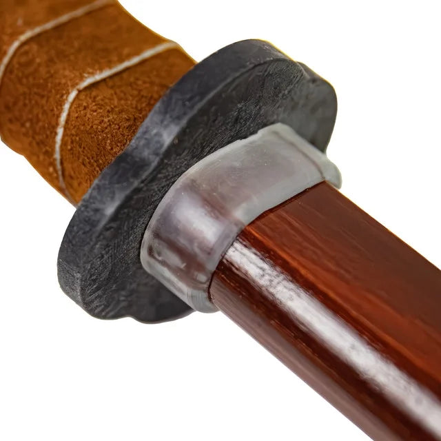 Armory Replicas Playful Sparring Training Practice Sheesham Functional Wooden Sword Katana Brown Genuine Leather Handle