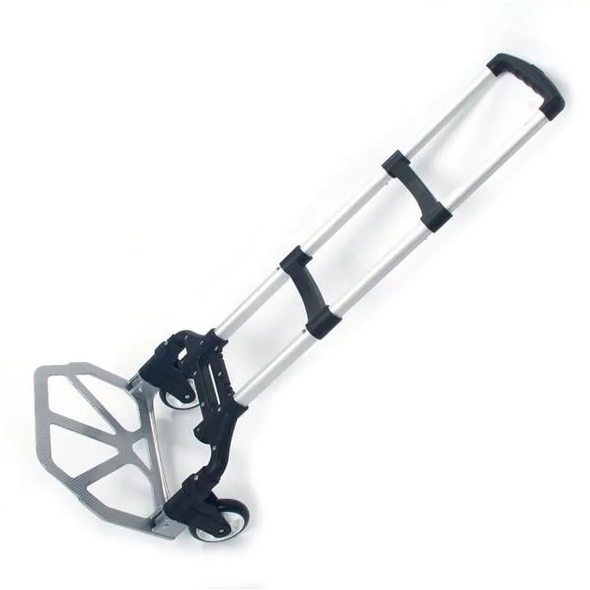 Portable foldable telescopic trolley trolley luggage cart black Portable Folding Collapsible Aluminum Cart Dolly Push Truck Trolley Black