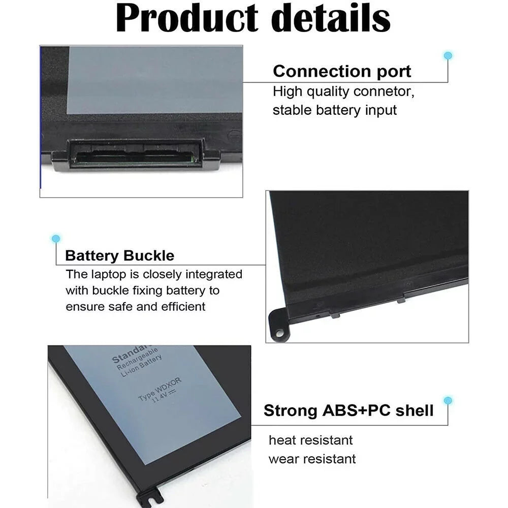 42WH WDX0R Battery for Dell Inspiron 5565 7573 Series P66F P75F P69G