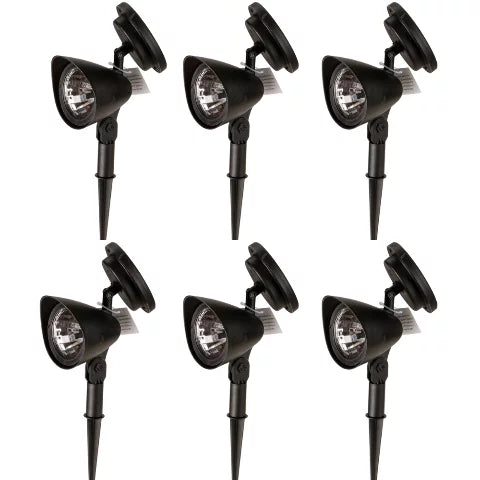 6 Pack 12.5" Solar Outdoor  Spotlight, Outdoor Lights/Lighting for Yard, Walkway, Driveway, Porch, Patio by Westerly : B09VLF93KF