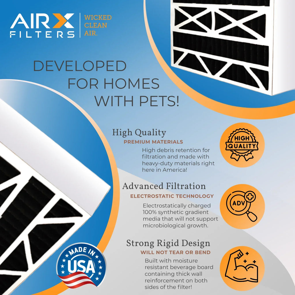 20x25x5 Air Filter Odor Eliminator Carbon Filter  8 Comparable to  700 &  5 Compatible with Honeywell FC100A1037 2 Pack by     .