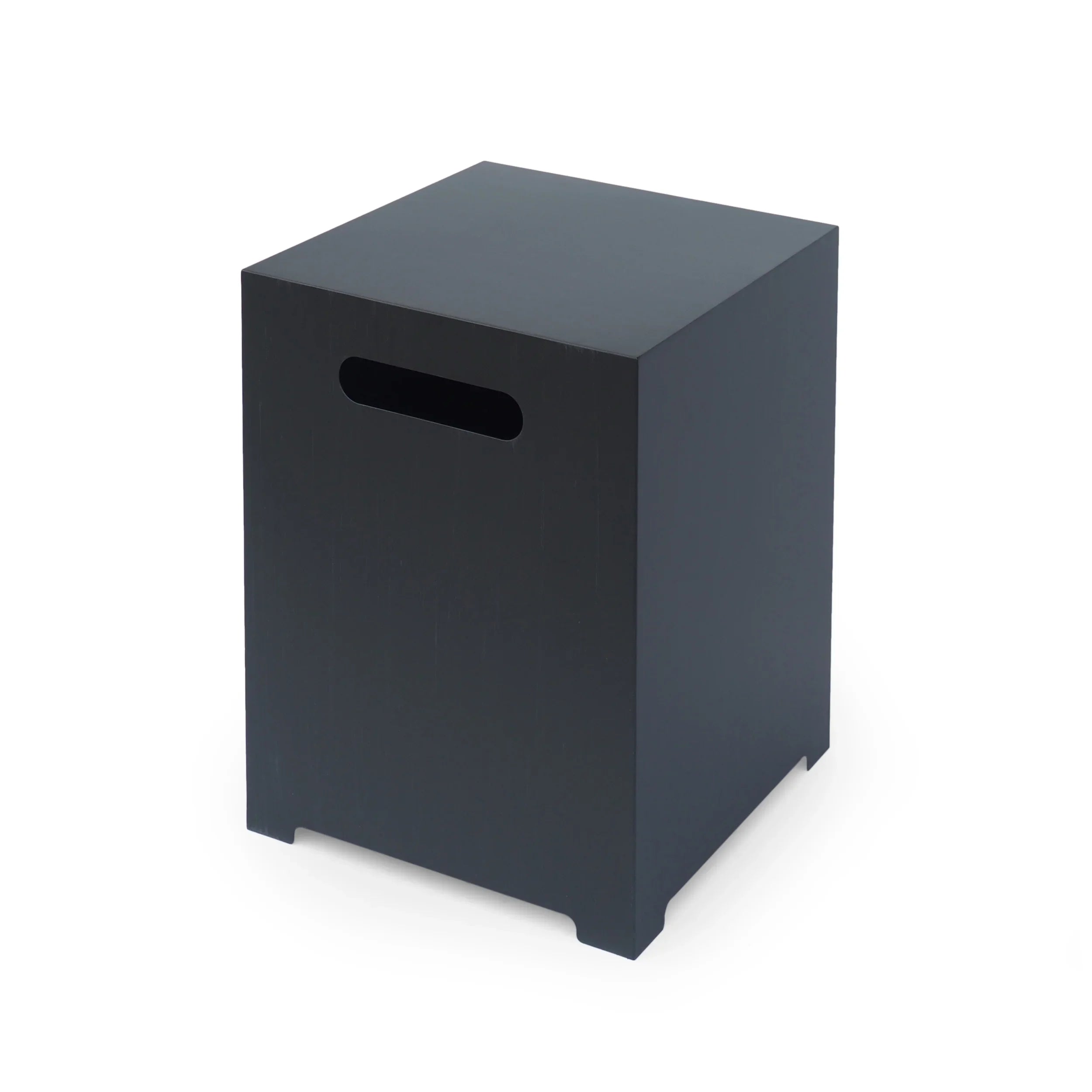 Reign Outdoor Rectangular Iron Gas Fire Pit , Dark Grey