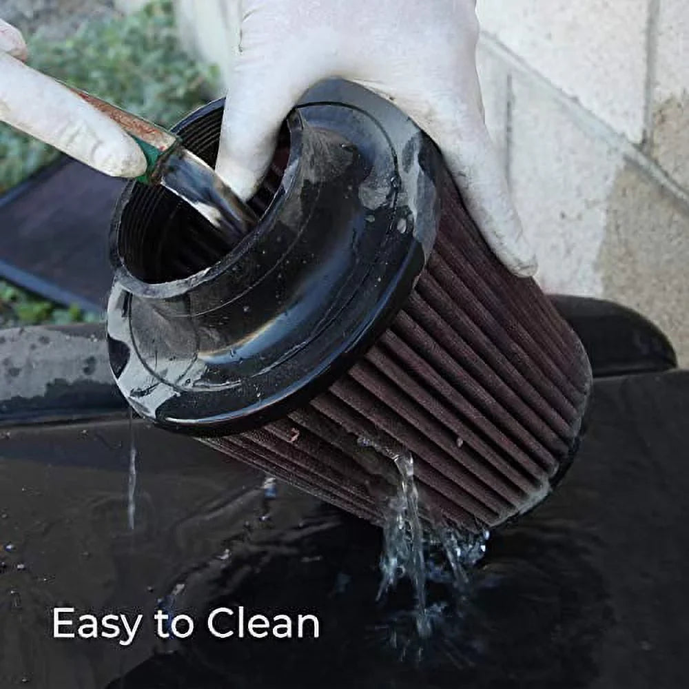 K&N Universal Clamp-On Engine Air Filter: Washable and Resuable: Round Tapered; 6 in (152 mm) Flange ; 6 in (152 mm) Height; 7.5 in (191 mm) Base; 4.5 in (114 mm) Top , -1048