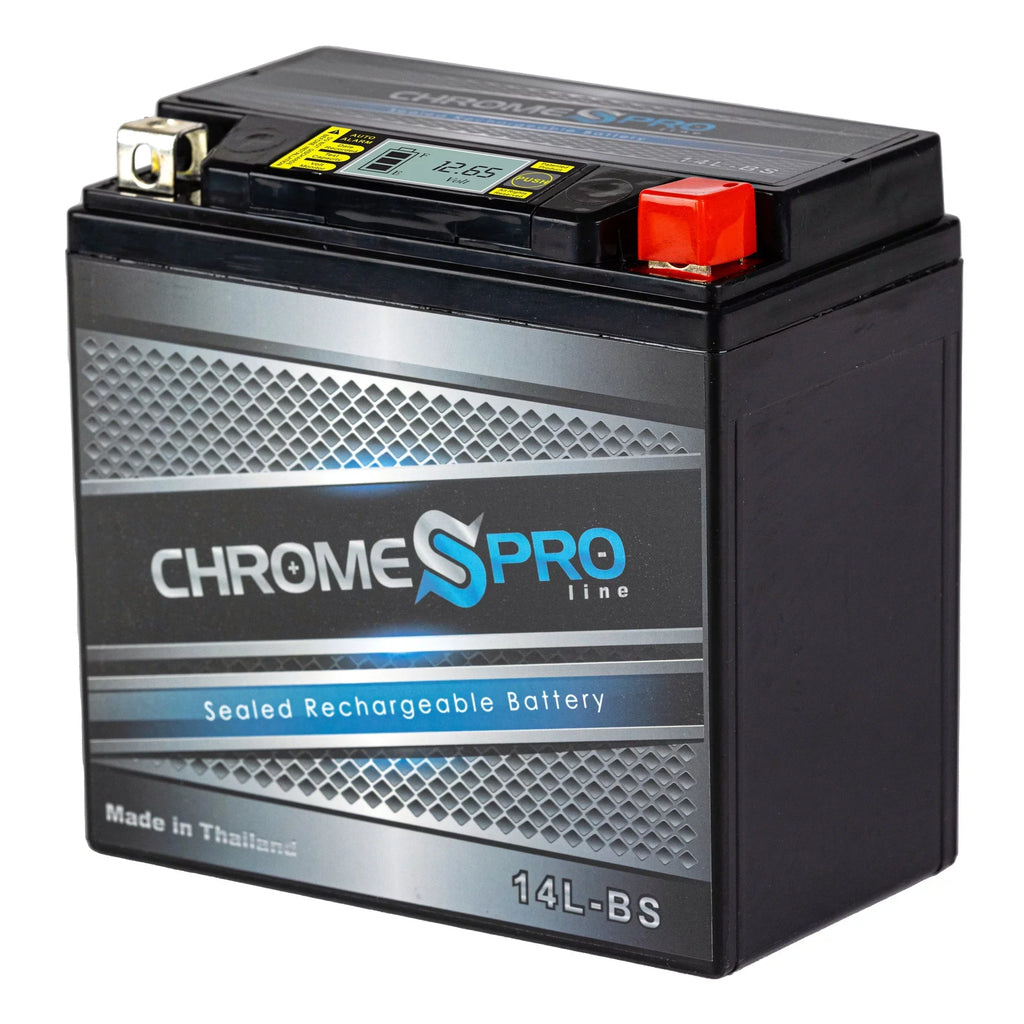 Chrome Pro Battery Ytx14l-bs (14l-bs 12volt, 14ah) iGel  Motorcycle Battery for Brp (can-am) 600cc Ryker (ace) Years (2019 - 2021)