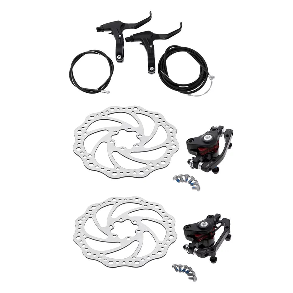 Bike Mechanical Disc Brake Front And Rear 160mm Whit Bolts And Cable
