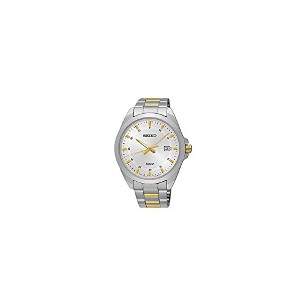 Seiko Men's Silver Dial Stainless Steel Watch with Date