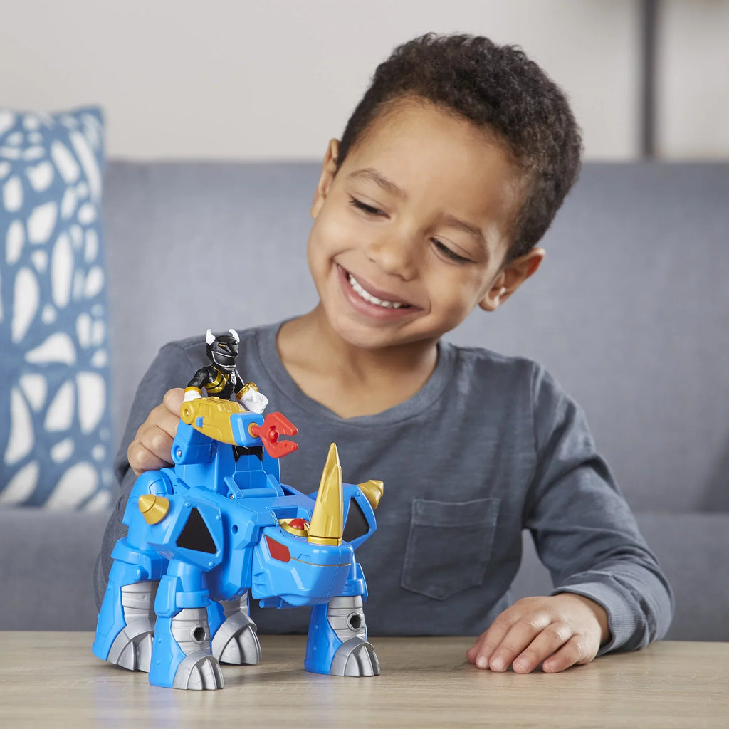 Playskool Heroes Power Rangers Morphin Zords Black Ranger & Rhino Zord