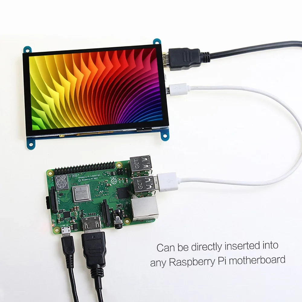 Andoer 5 Inch  Capacitive Touchscreen Display 800*480 Resolution Small Portable Monitor with   Interface Compatible with Raspberry Pi Tool