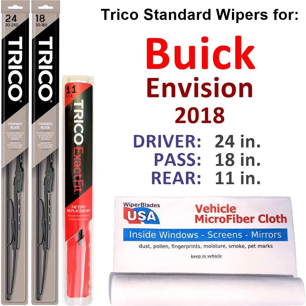2018 Buick Envision Wiper Blades (Set of 3) w/Rear Wiper