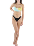 Swim Womens Luna Wave Metallic Square Top Bikini Swim Top