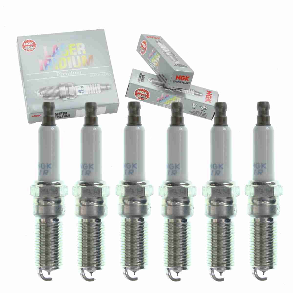 6 pc  90117 Laser Iridium Spark Plugs for 12611882 12622561 19300872 41-107 41-109 4719 7004 8171 9299 9616 HR7NII33X HR8NPP302 ITV20TT Ignition Wire Secondary