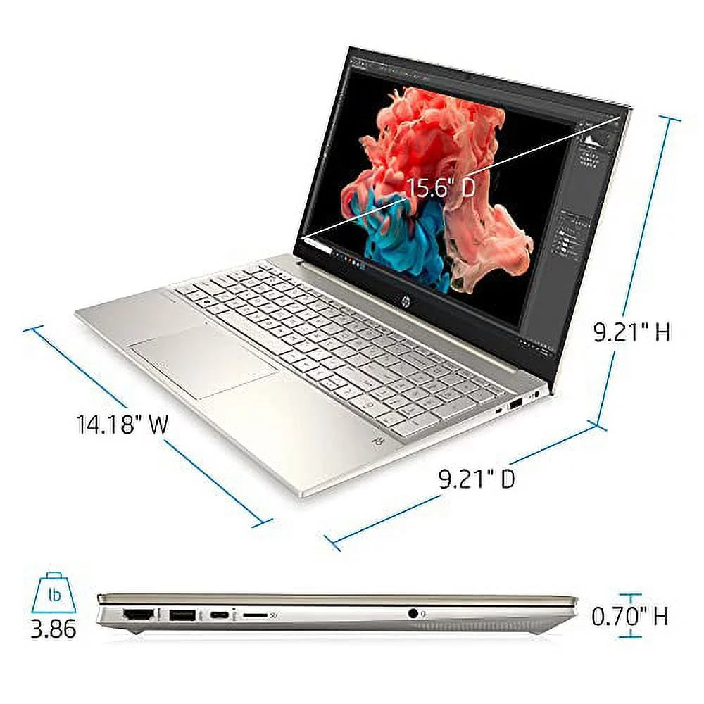 2022  Pavilion 15.6"  Touchscreen Laptop 11th Gen 4-Core Intel i5-1135G7 32GB DDR4 2TB NVMe  Iris Xe Graphics  Webcam WiFi-6 Bluetooth Backlit Keyboard Windows 11 Home w/ 32GB