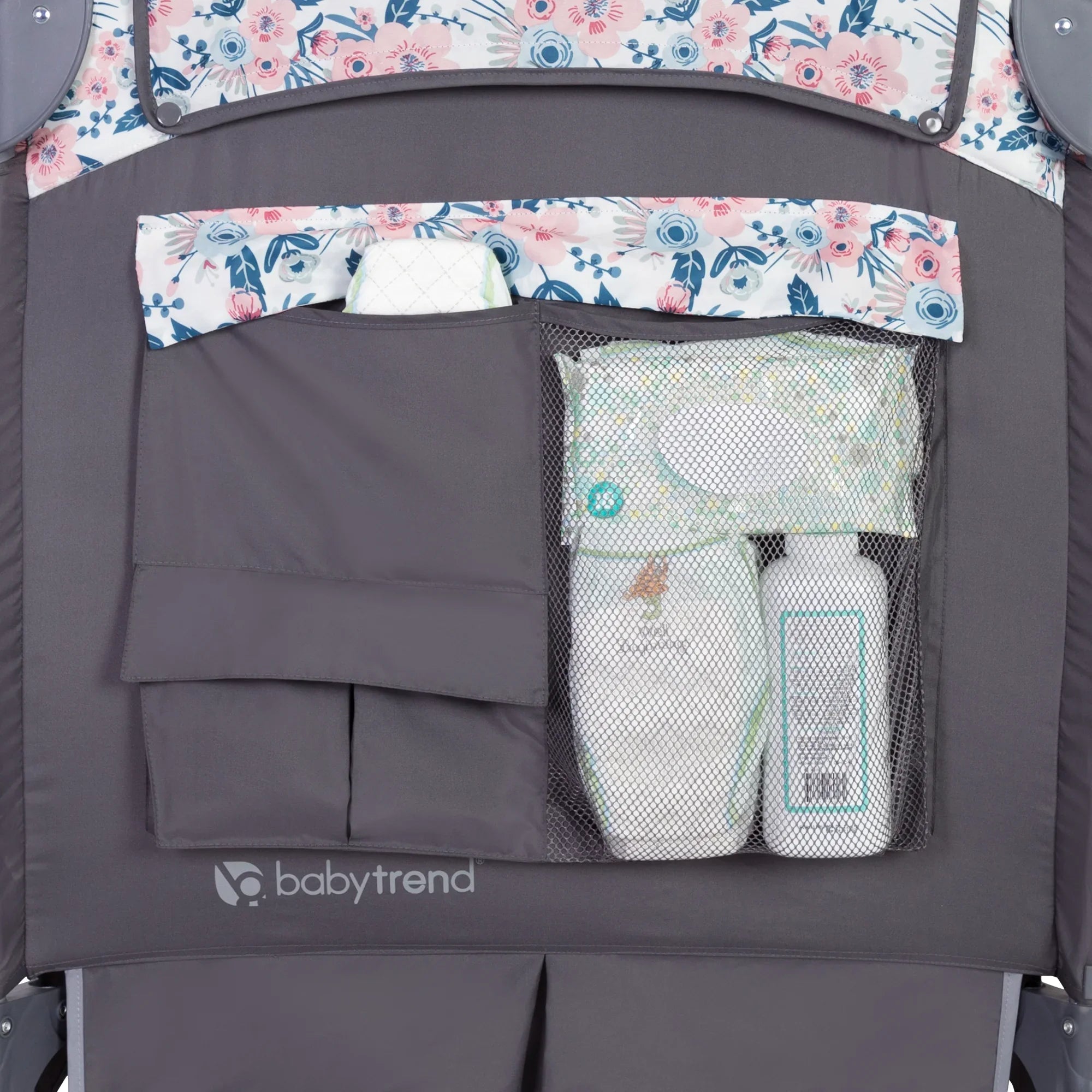 Baby Trend Deluxe  Nursery Center Playard with Travel Bag – Bluebell Pink