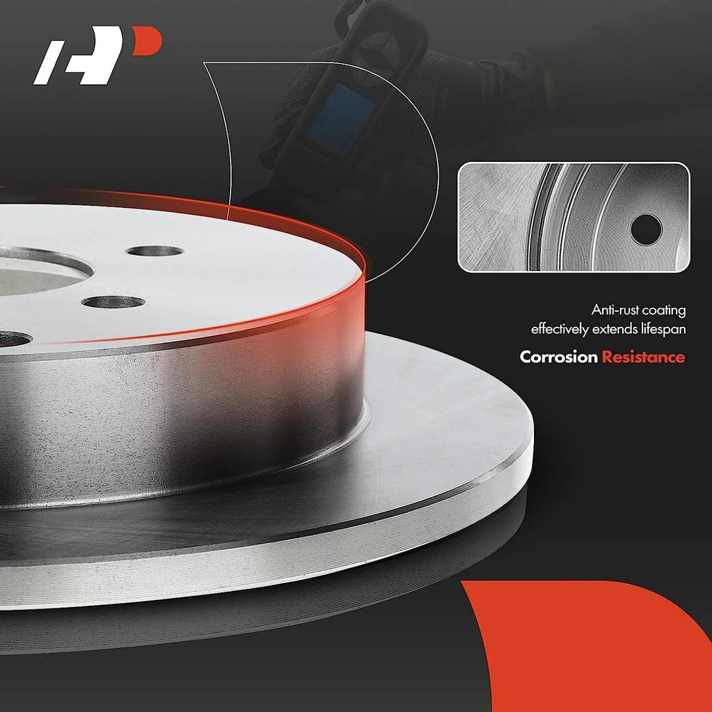 A-Premium 11.48 inch(292 mm) Rear Solid Disc Brake Rotors + Ceramic Pads Kit Compatible with Select Nissan Models - Altima 2002-2020, Juke 2011-2017, Maxima 2004-2008, Sentra 2007-2019, 6- Set