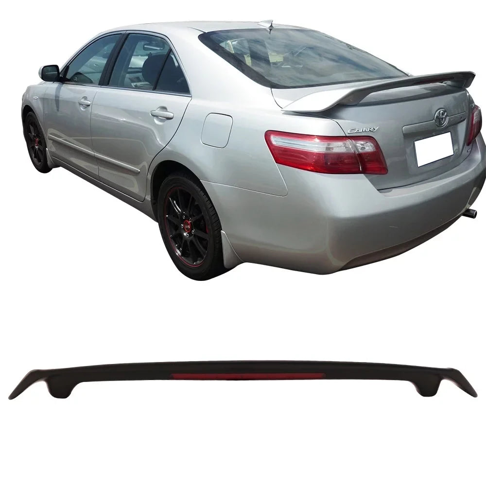 Ikon Motorsports Compatible with 07-11 Toyota Camry  Style Rear Trunk Spoiler Wing Matte Black  Plastics 2007 2008 2009 2010 2011