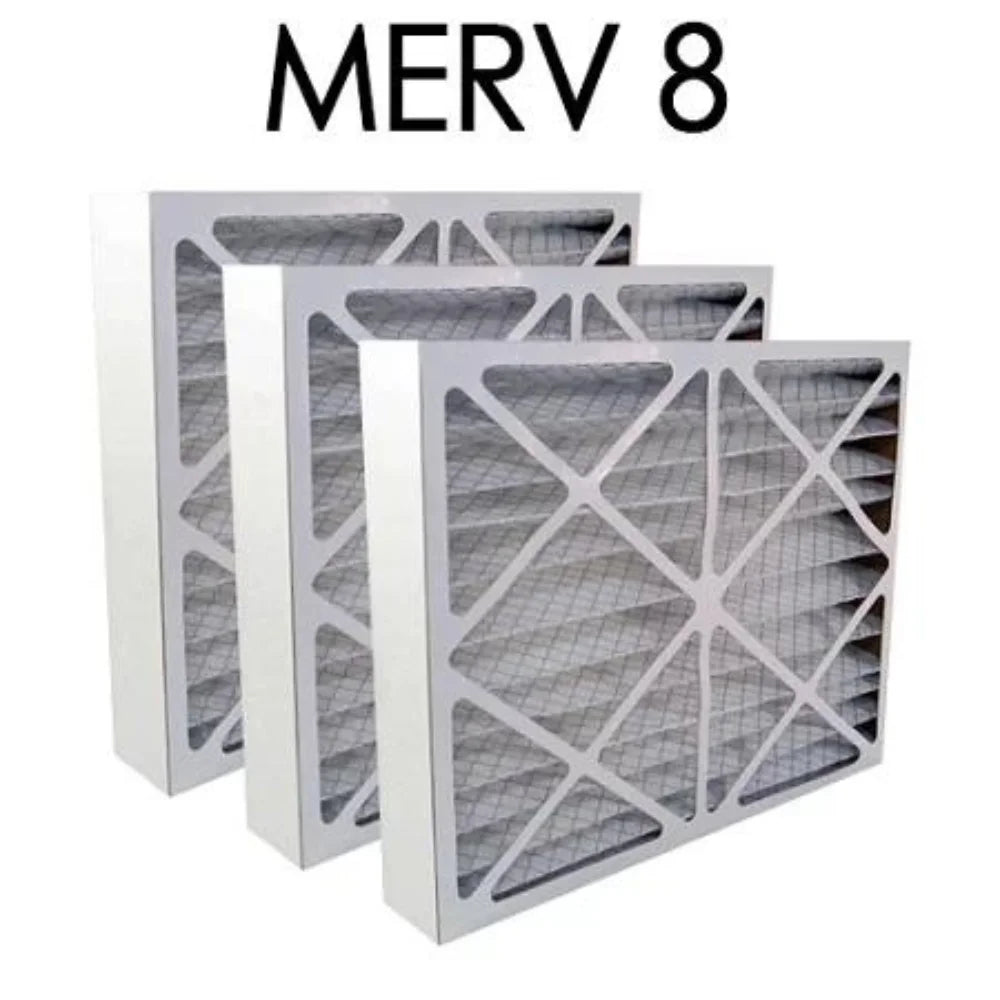 16x20x4  8 Pleated Air Filter 3PK | 15.5x19.5x3.625 - Actual Size