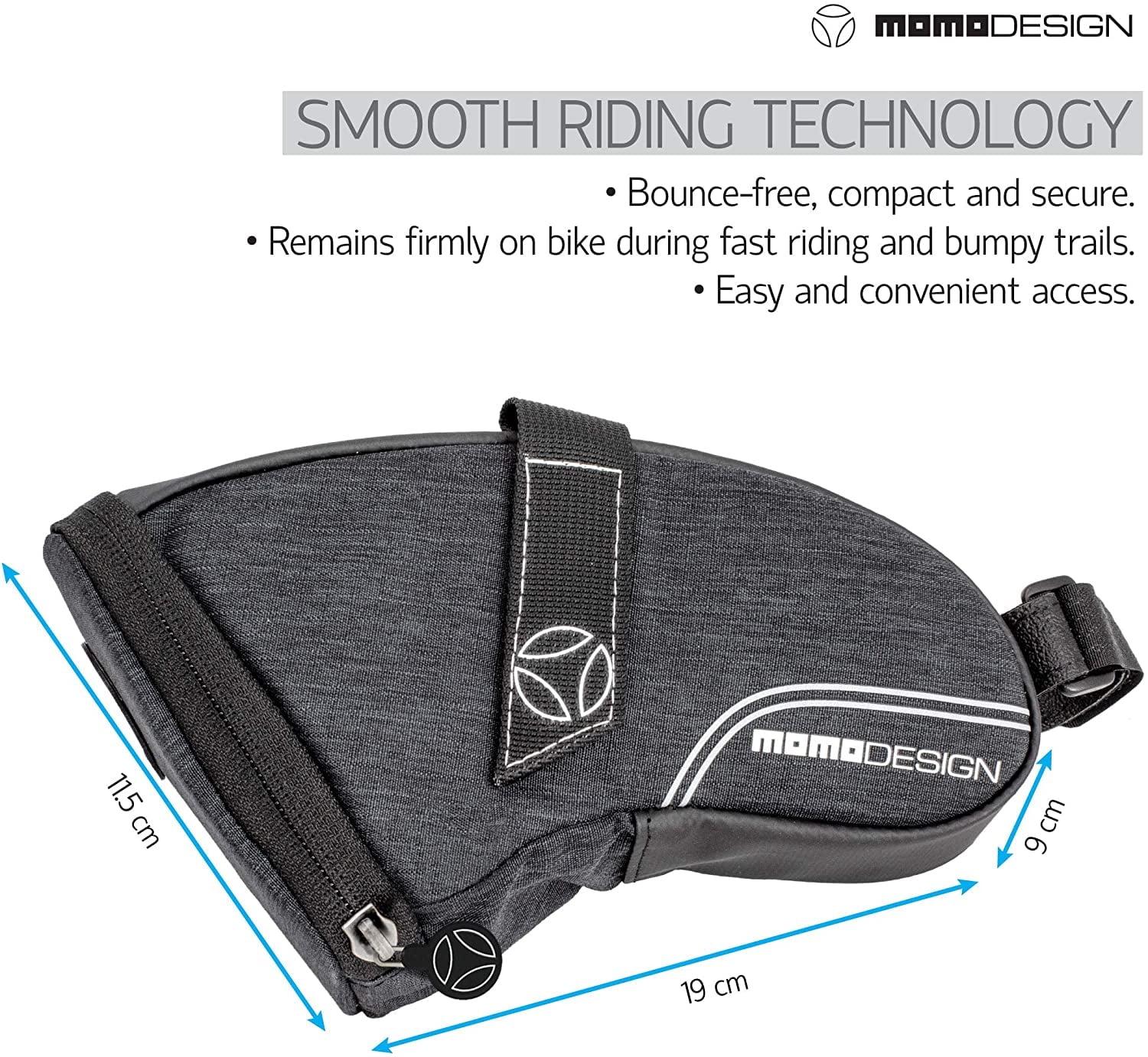 Bike  Saddle Bag  Weather Safe  Perfect for Storage  Led Tail Light & Reflective Design  Capacity of 1.2 L
