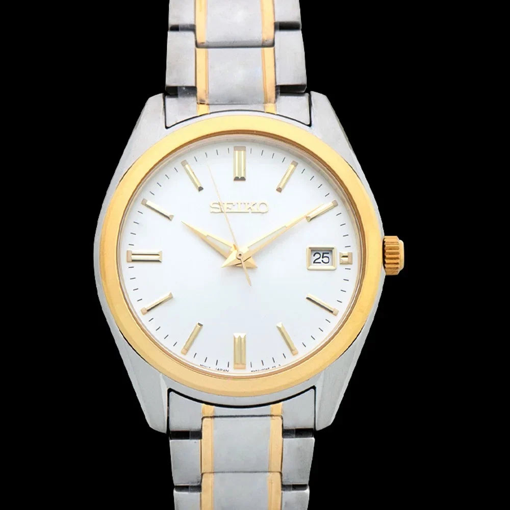 Seiko Quartz White Dial Two-tone Men's Watch SUR312P1