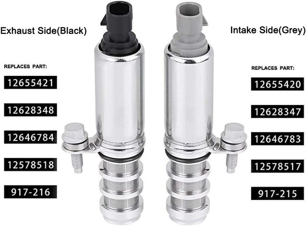 [2 Pcs] Intake + Exhaust Camshaft Position Actuator Solenoids For  Chevy Malibu  Buick Pontiac 2.0L 2.2L 2.4L 12655420 12655421