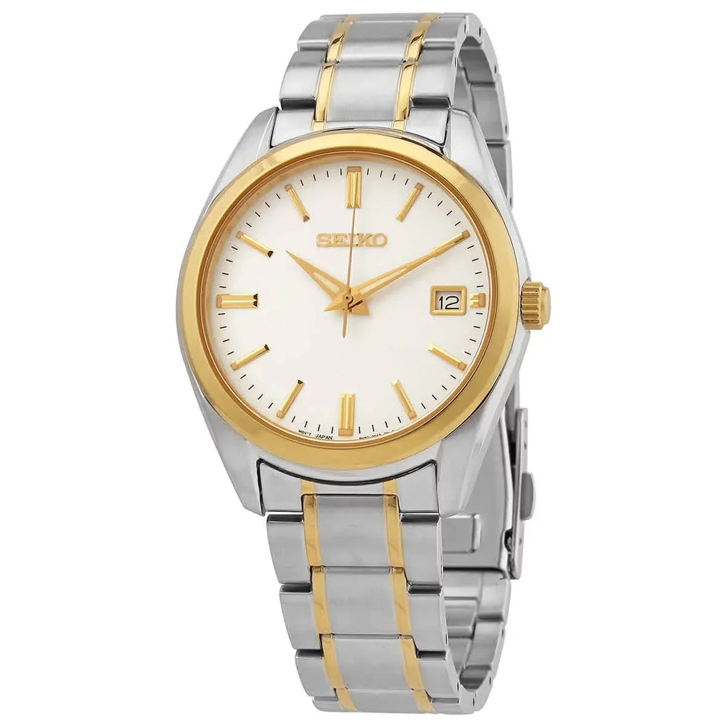 Seiko Quartz White Dial Two-tone Men's Watch SUR312P1
